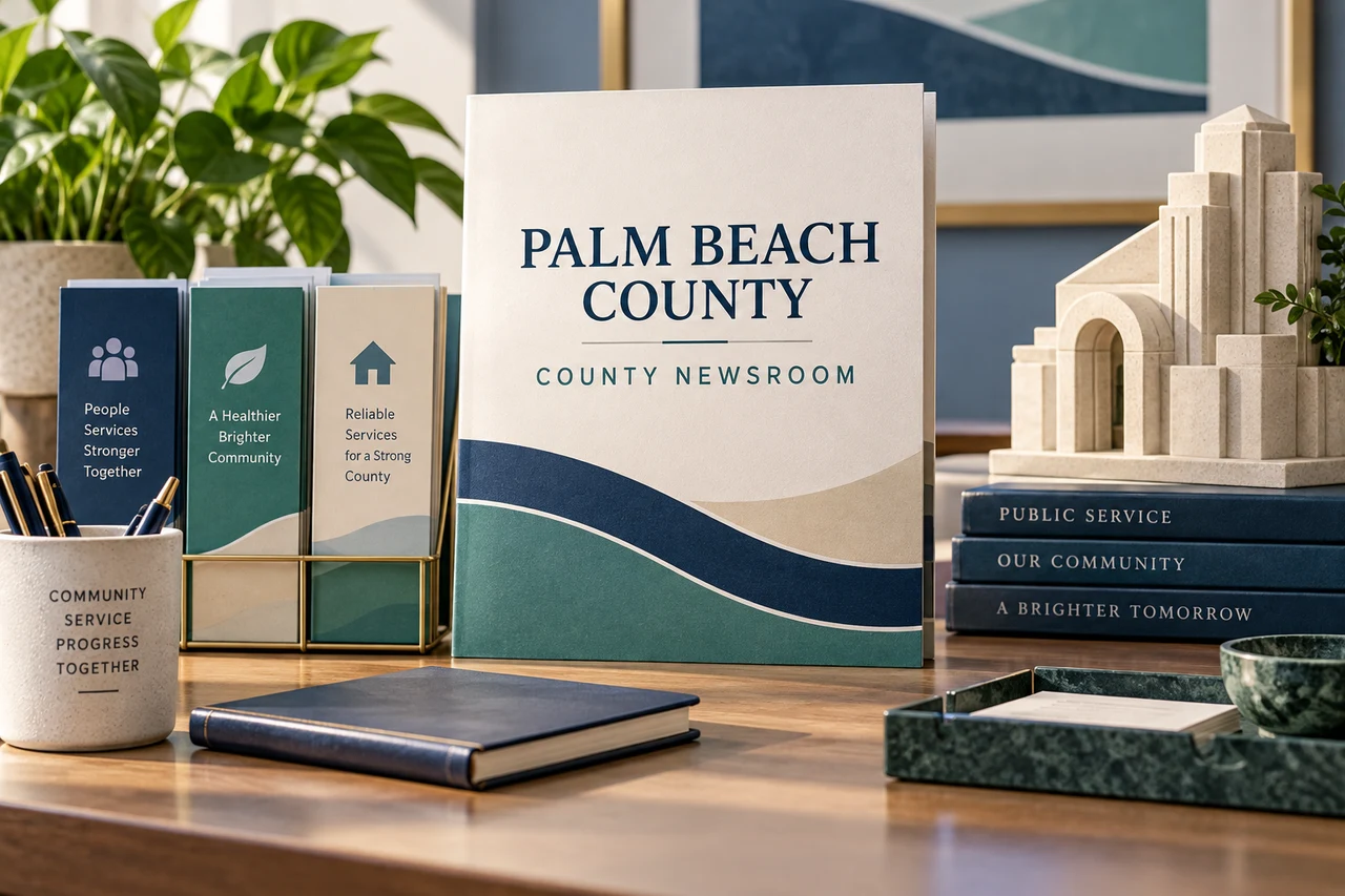 Julkaisijan Palm Beach County AI-lähdekuvitus