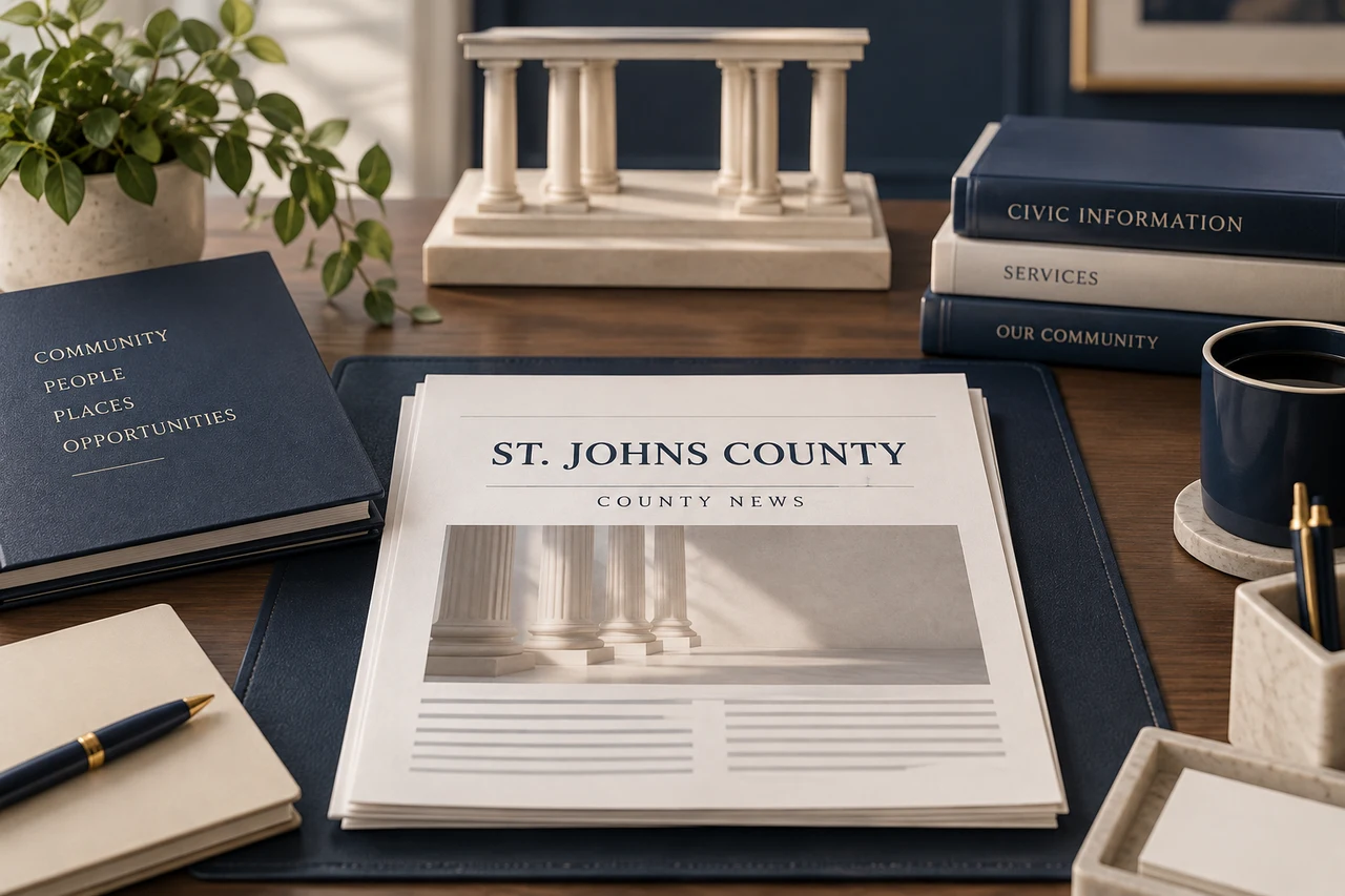 Julkaisijan St. Johns County AI-lähdekuvitus